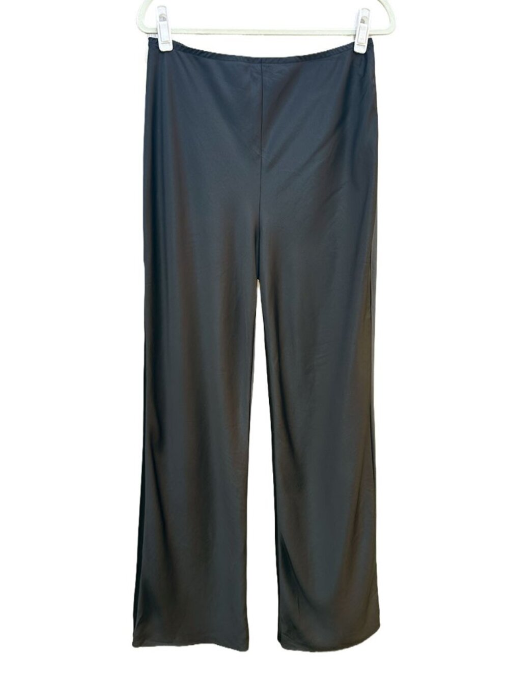 Reformation Gale Satin Mid Rise Bias Pants Pull On L READ - Picture 2 of 8
